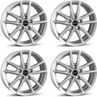 BORBET 4 velgen, maat 6.5x16, et47.5, 5x108, kleur zilver, geschikt voor Jaguar X-Type. Aluminium velgen