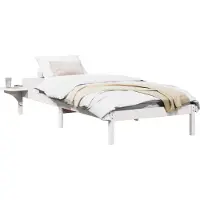 vidaXL Bedframe Wit 100 x 200 cm Massief grenenhout