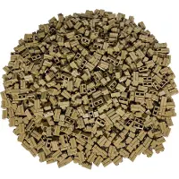 LEGO 1x2 wandtegels, hoge tegels, donkerbeige - 98283, NIEUW! Aantal: 1000x