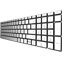 T-ProTek DUITS - Zilveren toetsenbordverlichting, compatibel met HP 255 G8, modelnummer 45R30ES