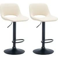 CLP 2x Barstoel Camden - Kunstleer, chroom frame - Zwart