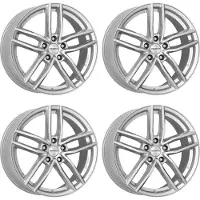 Dezent 4 TR zilveren velgen, 7.5Jx17, 5x112, geschikt voor Seat Altea, Ateca, Leon, Toledo