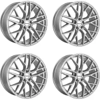 CARMANI 4 velgen van het merk , type 20 Ludwig, met de afmetingen 6.5x16 ET38, 5x100 boutgaten, en de kleur WSSILB, geschikt voor de modellen Seat Arona, Cordoba/Ibiza, Ibiza, Leon/Toledo en Toledo