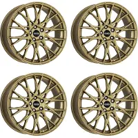DOTZ 4 velgen, merk , model Fuji, kleur goud, afmetingen 7.5Jx18, steek 5x114.3, geschikt voor KIA Carens, Ceed, E-Soul, Niro, Optima, Pro Ceed, Proceed, Soul, Sportage, Venga
