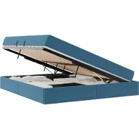 Syfax Opbergbed met matras Donkerblauw 180 x 200 cm Fluweel