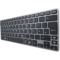 T-ProTek Duits toetsenbord, zilveren frame, verlichting, TrackPoint voor Toshiba Portege Z30-B-11K