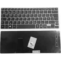 T-ProTek Duits toetsenbord, zilveren frame, verlichting, TrackPoint voor Toshiba Portege Z30-B-119