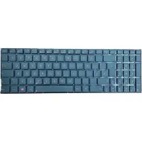 T-ProTek DUITSE - Zwarte toetsenbord met rode letters, compatibel met Asus X756UV-T4013T