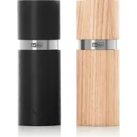 AdHoc Peper- en zoutmolen Textura Essenhout Bruin (Set van 2)