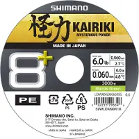 Shimano Fishing Line Kairiki 8+ Braided Line 3000 M Transparant 0.230 mm