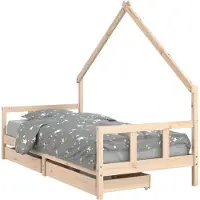 Syfax Kinderbedframe 90x200 cm massief grenenhout