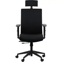 Stema Ergonomische draaibare bureaustoel RIVERTON F/H, verstelbare armleuningen, hoofdsteun, verschuifbare zitting (voor-achter), zwart
