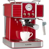 Klarstein Gusto Classico espressomachine 1350 watt 20 bar druk watertank: 1,5 liter
