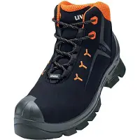Uvex 2 MACSOLE S3 HI HRO SRC, Unisex, Volwassenen, Veiligheidsschoenen, Zwart, Oranje, ESD, HI, HRO, S3, SRC, Vetergesp