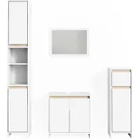 Vicco Badkamermeubel set Emma Wit/Sonoma 4-delig, Model 29826
