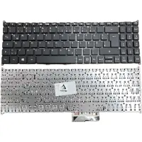 T-ProTek Duits toetsenbord, zwart, zonder rand, compatibel met Acer Aspire 3 A315-42-R6Y5