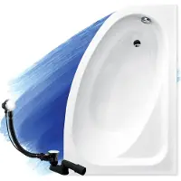 Badland CORNEA hoekbad 150 x 100 cm rechts wit