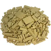 LEGO Steentjes, speciale lichtbeige kleur, gemengd assortiment, nieuw! Aantal: 100 stuks