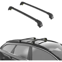TURTLE Dakdrager voor Opel MOKKA 2013-2020 Gesloten Dakrailing-Aluminium-Wingbar-Zwart-Merk