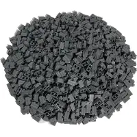 LEGO 1x2 muurstenen, hoge stenen, donkergrijs - 98283, NIEUW! Aantal: 50 stuks