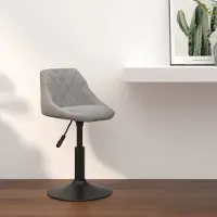 Prolenta Maison Exclusive - Barkruk, lichtgrijs, fluweel