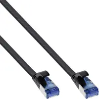 InLine UFTP CAT6a flexibele platte netwerkkabel | TPE LSZH | zwart | 10 meter
