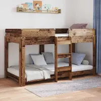 Prolenta Maison Exclusive - Stapelbed voor kinderen, gemaakt van gerecycled hout, 90 x 200 cm, houtvezel