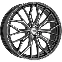 Aez Litá kola Porto, donker, 8x19 inch, 5x108 boutgaten, ET 50, kleur: gunmetal/gepolijst