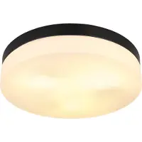 Globo Lighting Design plafonniere Vranos zwart voor buiten Ø 30cm
