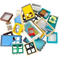 LEGO ramen en deuren, assorti voor huis, gebouw. NIEUW! Aantal: 50 stuks – Elke mix is individueel samengesteld