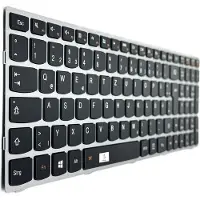 T-ProTek Toetsenbord met verlichting, zilveren frame, compatibel met Lenovo Ideapad B70-80
