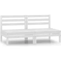 vidaXL Tuinbank 2-zits massief grenenhout wit