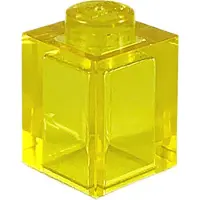 LEGO 100 stuks Stein 1x1, transparant, geel