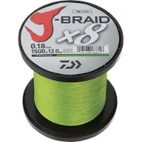 Daiwa J-Braid viscadeel, kleur: Chartreuse, lengte: 3000 meter, diameter: 0,28 mm