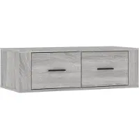 Syfax Tv-hangmeubel 80x36x25 cm bewerkt hout grijs sonoma eikenkleur