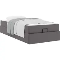 Syfax Bedframe met matras Anders 2 st Grijs PVC