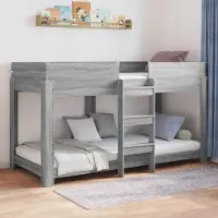 Prolenta Maison Exclusive - Stapelbed voor kinderen, Sonoma-grijs, 90 x 190 cm, houtvezelplaat