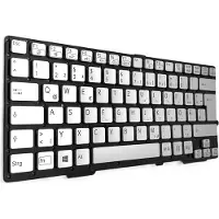 T-ProTek Duits toetsenbord, compatibel met de Sony Vaio SVS13A1V9E - zilver
