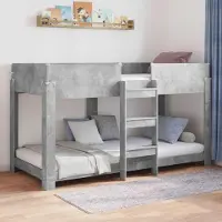 Prolenta Maison Exclusive - Stapelbed voor kinderen, betonkleur, 90 x 200 cm, houtvezelplaat