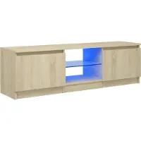 Syfax Tv-meubel met LED-verlichting 120x30x36 cm sonoma eikenkleur