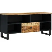 Syfax Tv-meubel 100x33x46 cm massief mangohout en bewerkt hout