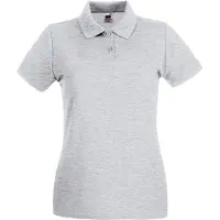 Fruit Of The Loom Vrouwen Dames-Fit Premium Poloshirt Met Korte Mouwen (Heater Grijs)