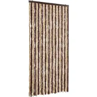 vidaXL Vliegengordijn 100x230 cm chenille beige en lichtbruin