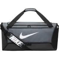 Nike Brasilia Swoosh Training 60L Duffeltas (Zwart/Wit)