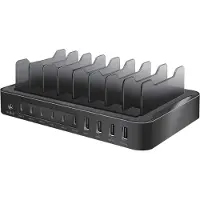 Logilink PA0327, USB-laadstation, 4x USB-A en 6x USB-C, 120 Watt