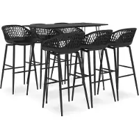 The Living Store Barset - Barsets - Bar Set - Bar Sets - 7-delige Barset zwart