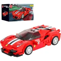 Mould King 27006 Speed Models - Ferrari GTB 488 - 329 onderdelen en vitrine - Lego compatibel - Bouwdoos