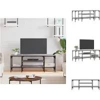 vidaXL Tv Meubel - Tv Meubels - Tv Wandmeubel - Tv Tafel - Tv-meubel 121x35x45 cm bewerkt hout en ijzer grijs sonoma eiken
