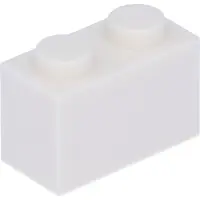 LEGO 100 stuks 3004 Steenelement, blokje 1x2, basisstenen, 100 wit