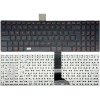 T-ProTek DUITSE - Toetsenbord, rood bedrukt, zonder frame, compatibel met ASUS R513MD, R513V